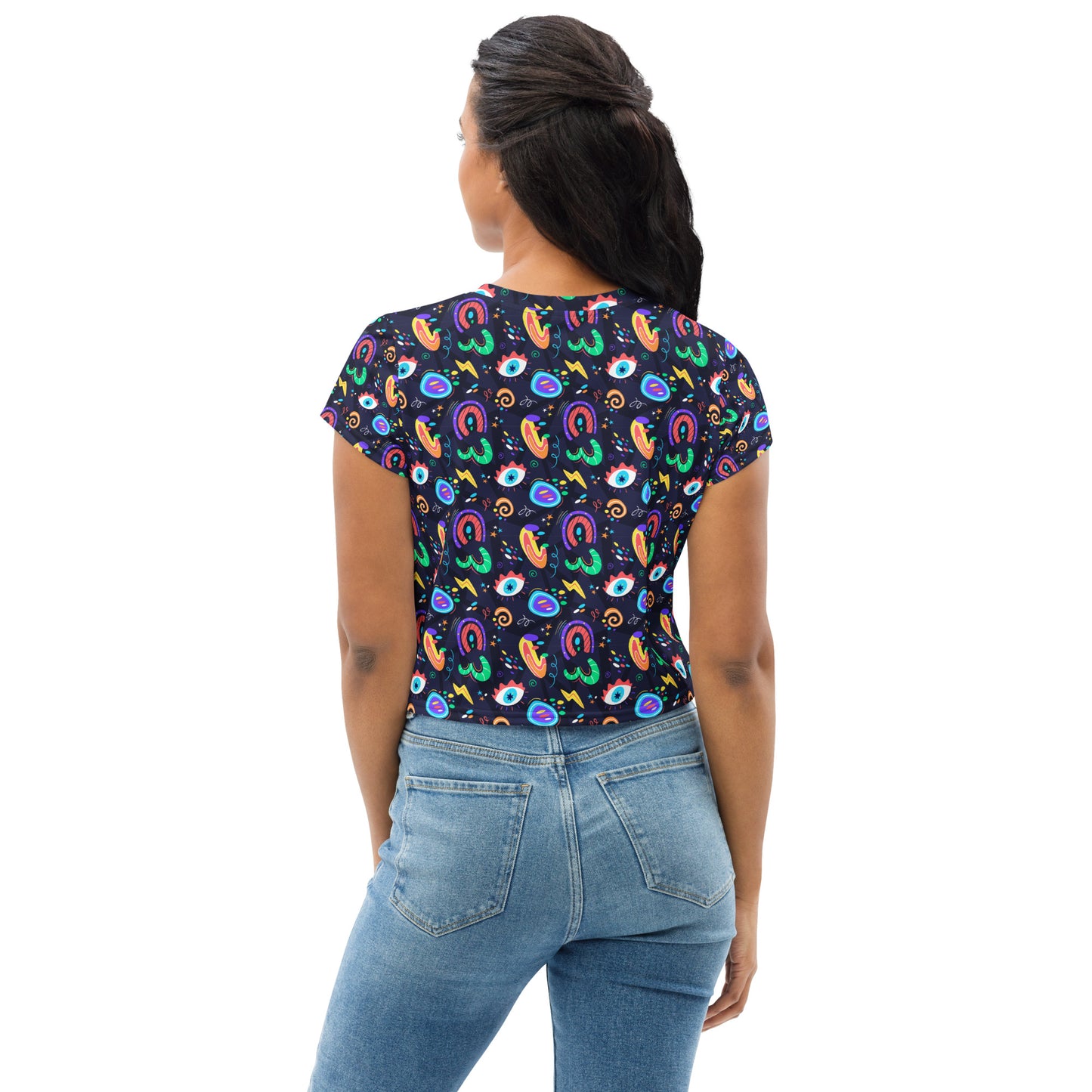 Camiseta corta all over Groovy Abstract