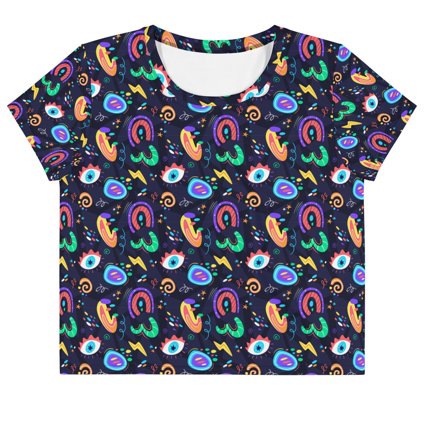 Camiseta corta all over Groovy Abstract