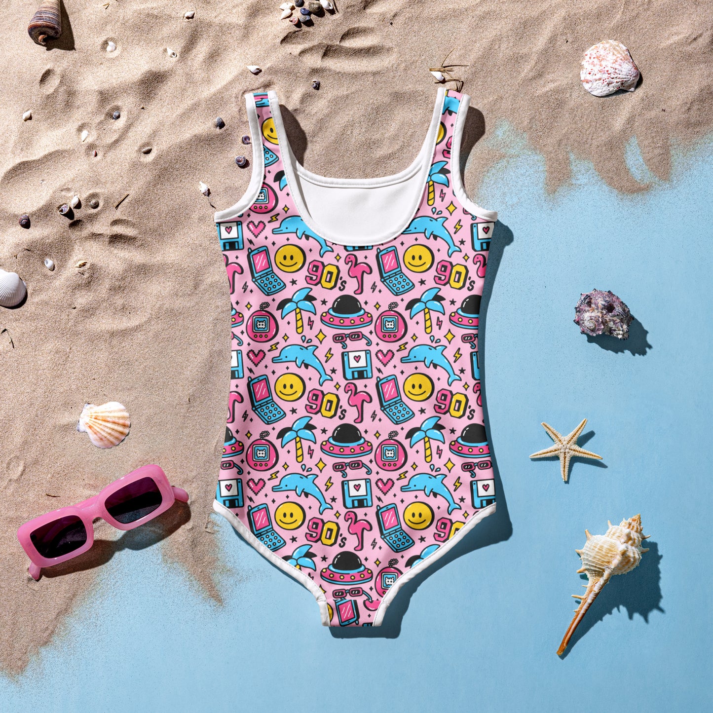 Bañador niña con protección solar 90s Retro