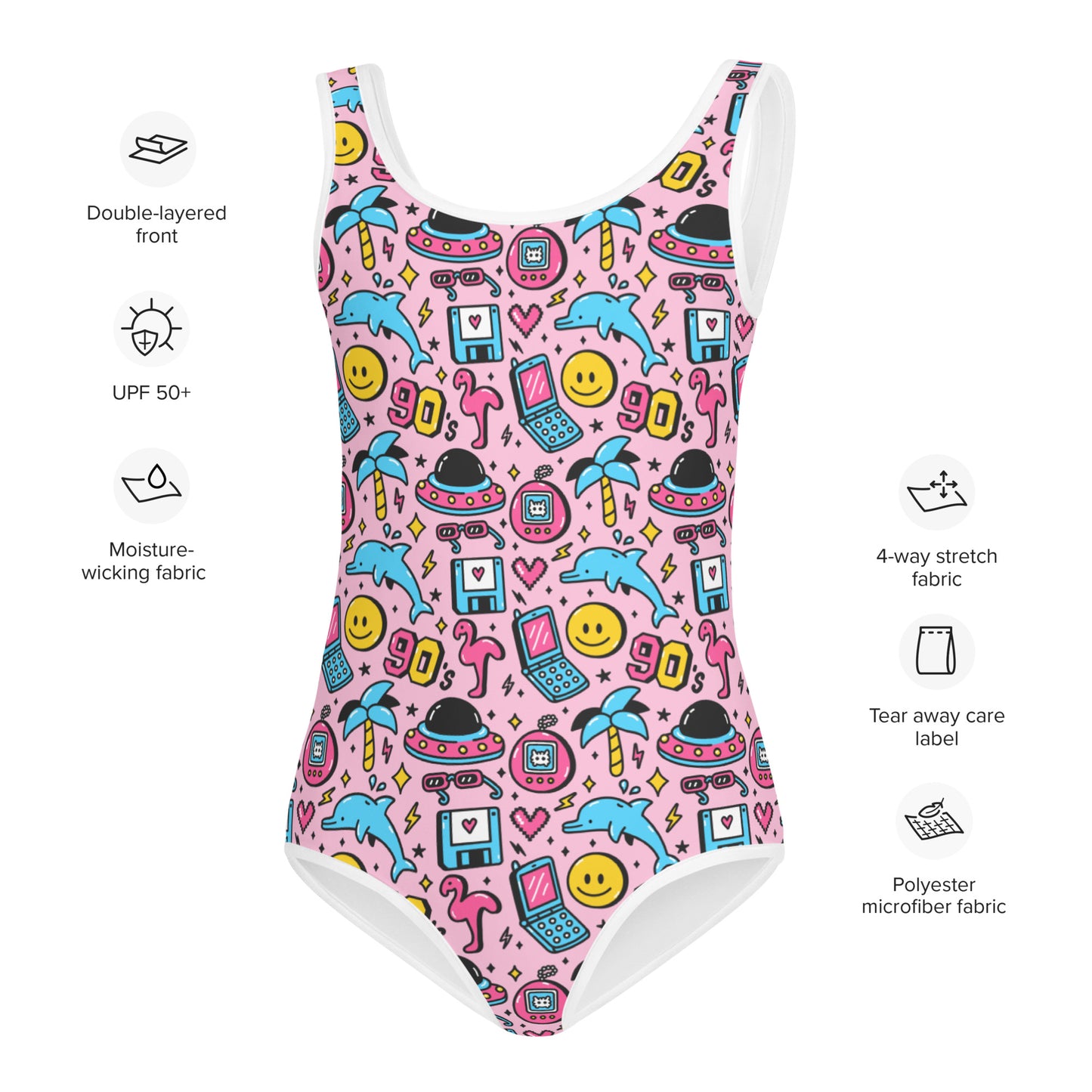 Bañador niña con protección solar 90s Retro