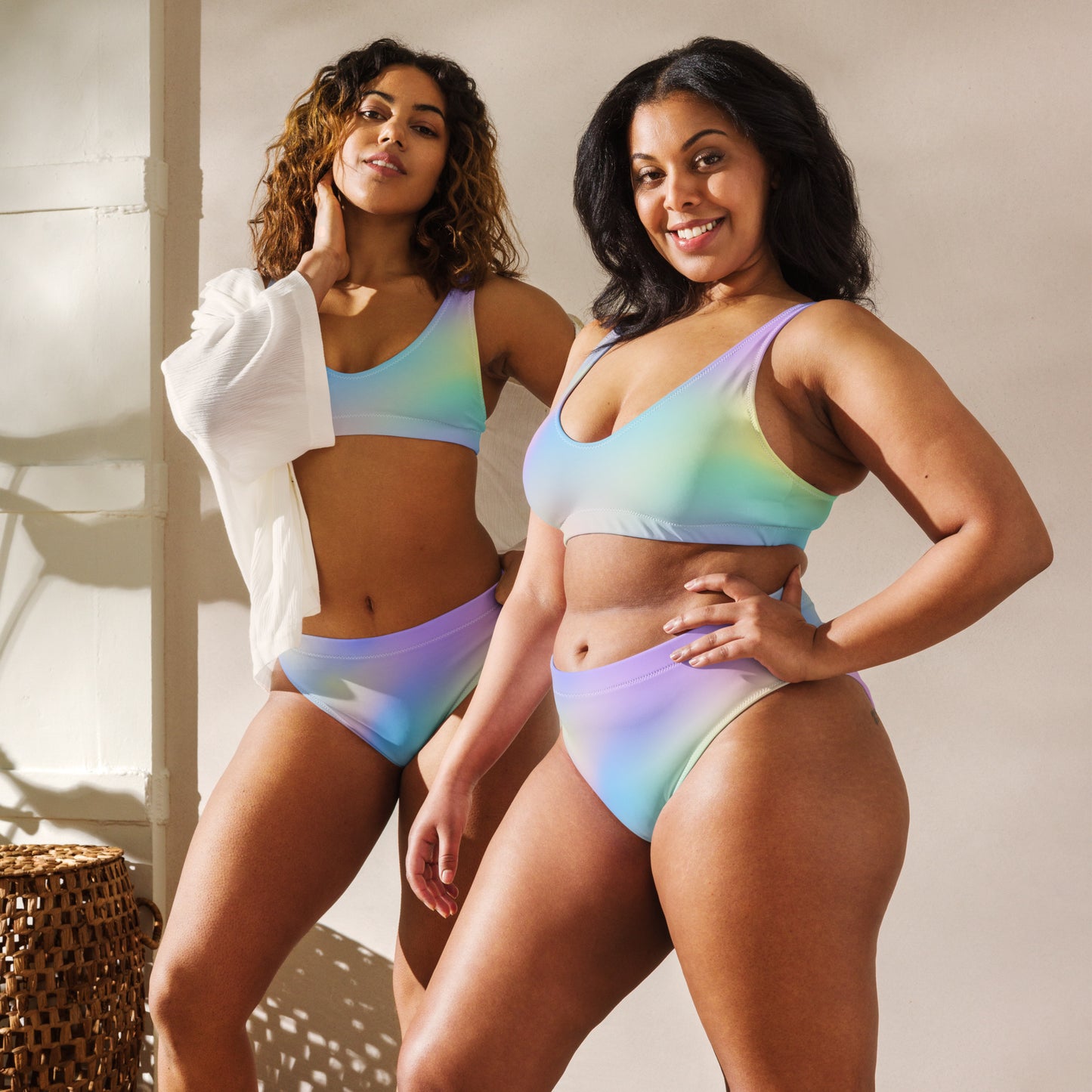 Bikini reciclado talle alto all over Summer Colors