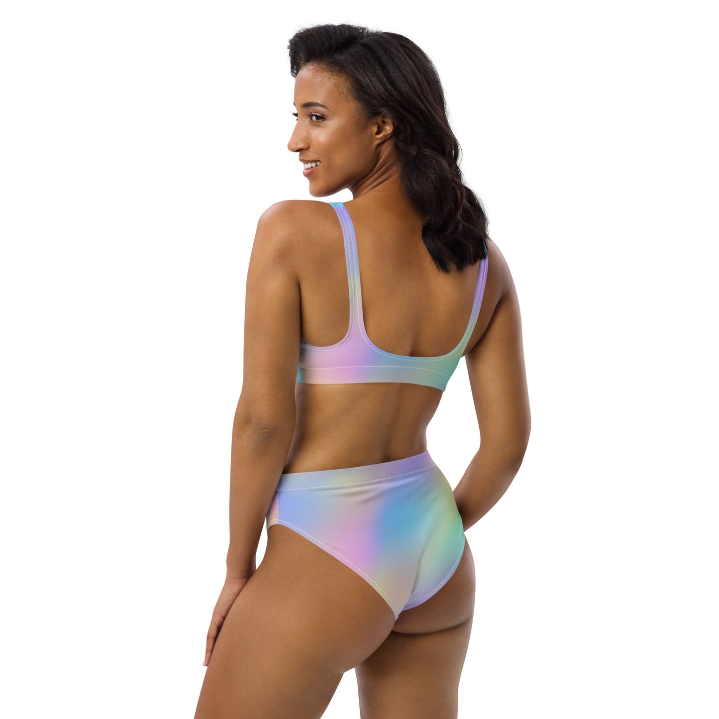 Bikini reciclado talle alto all over Summer Colors