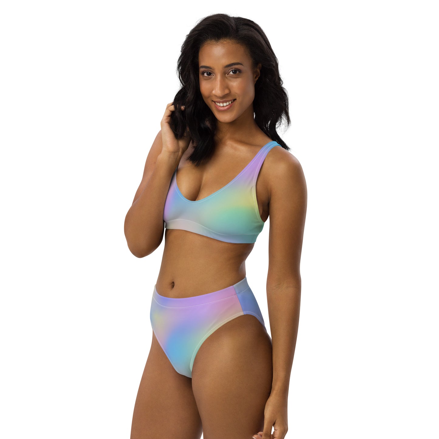 Bikini reciclado talle alto all over Summer Colors