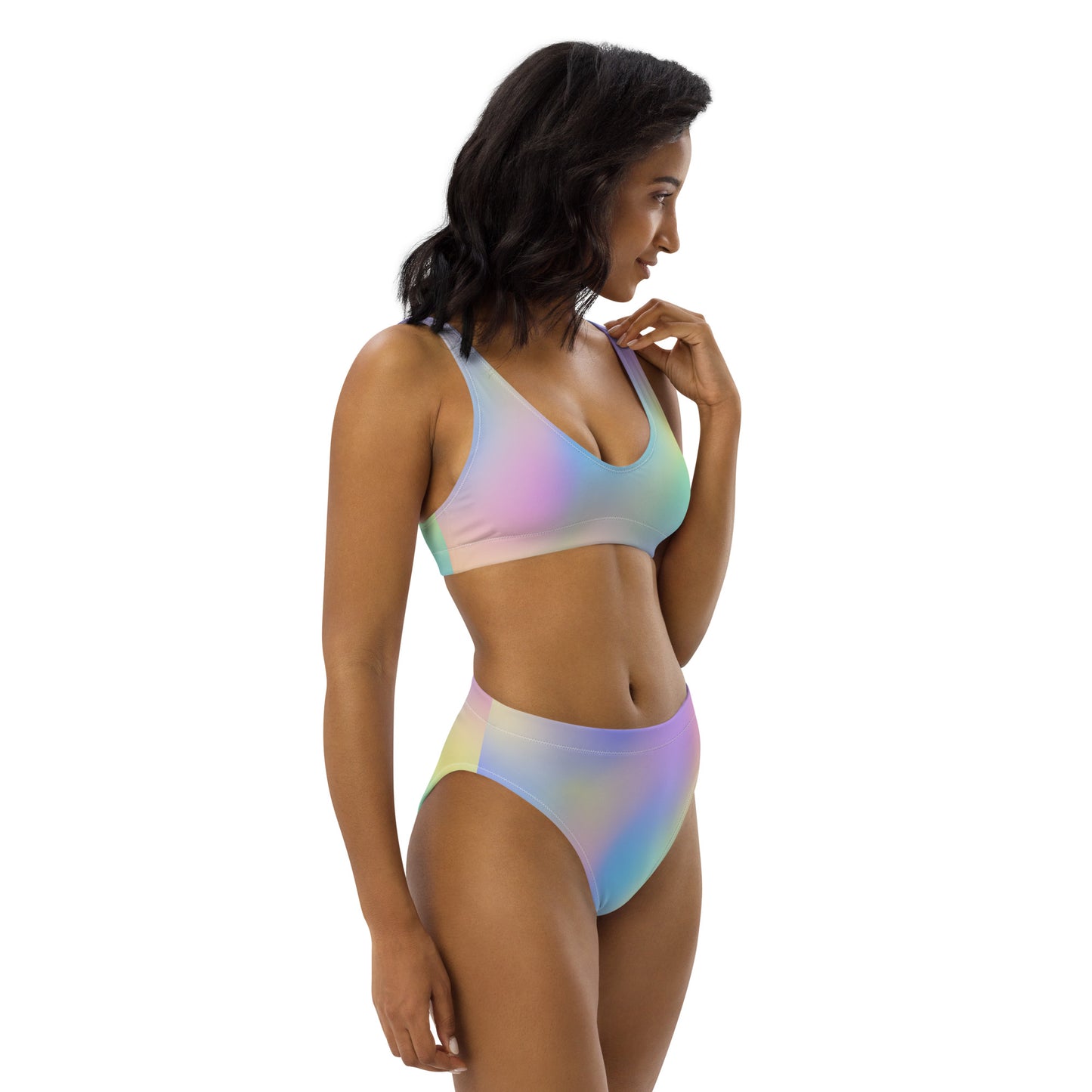 Bikini reciclado talle alto all over Summer Colors