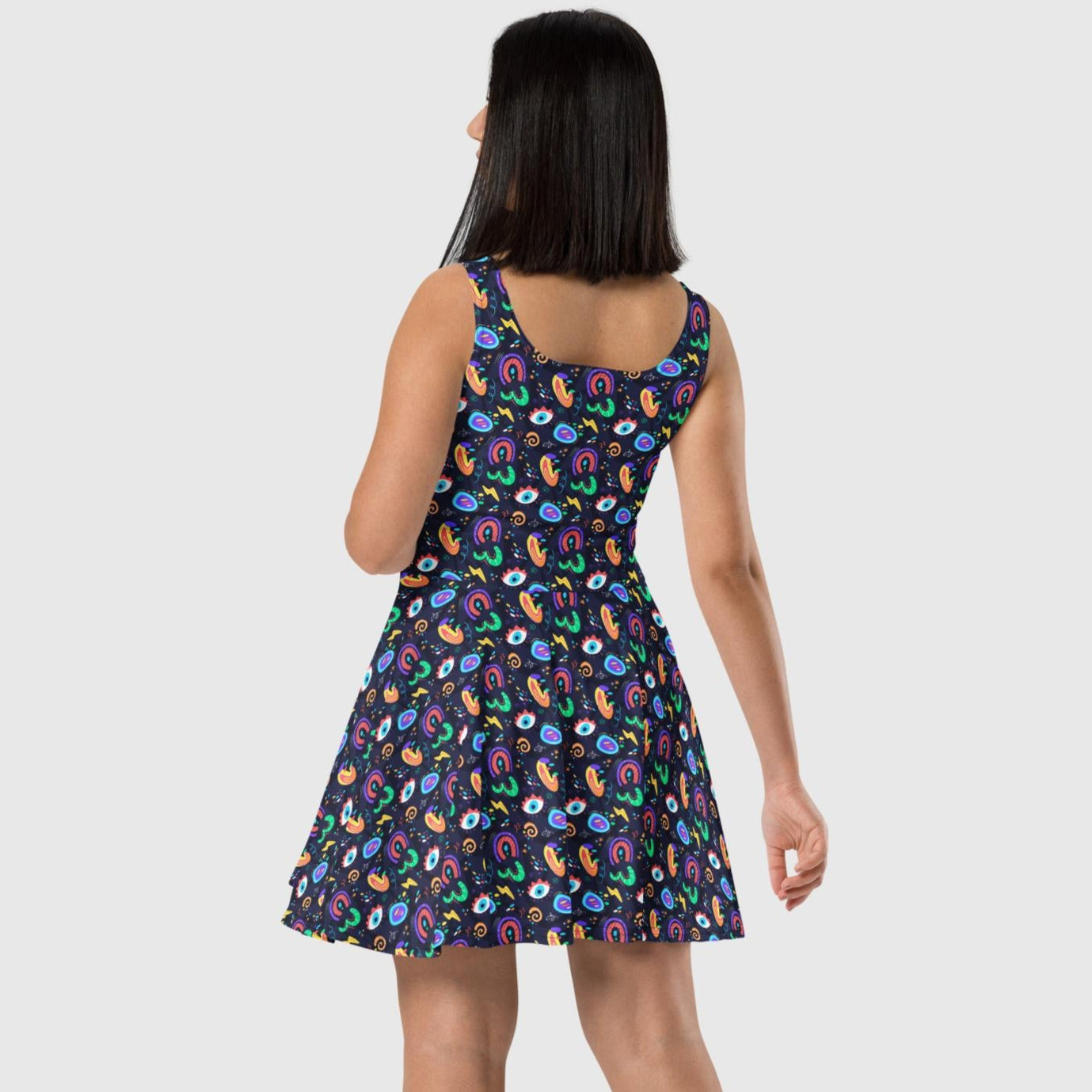 Vestido skater Groovy Abstract