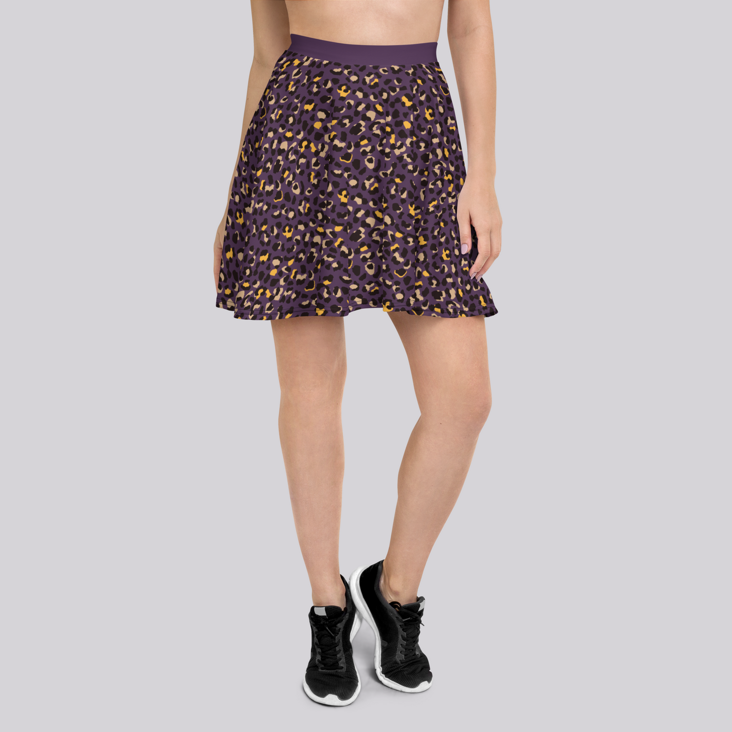 Falda skater Violet Leopard