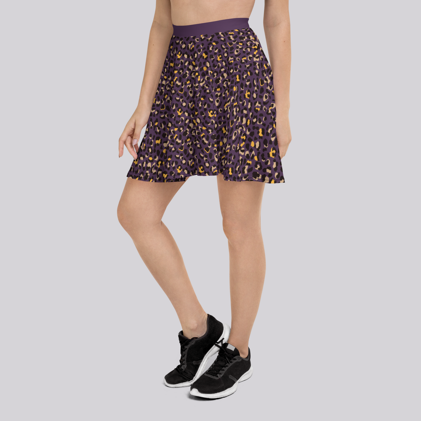 Falda skater Violet Leopard