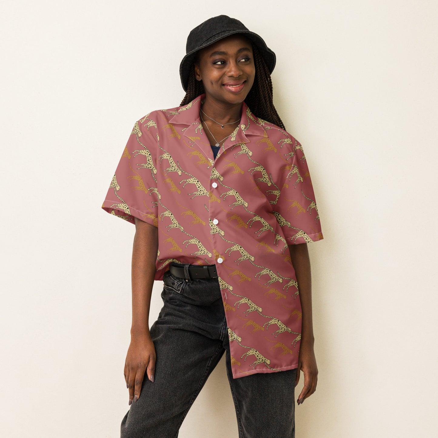Camisa de manga corta mujer Cute Leopard