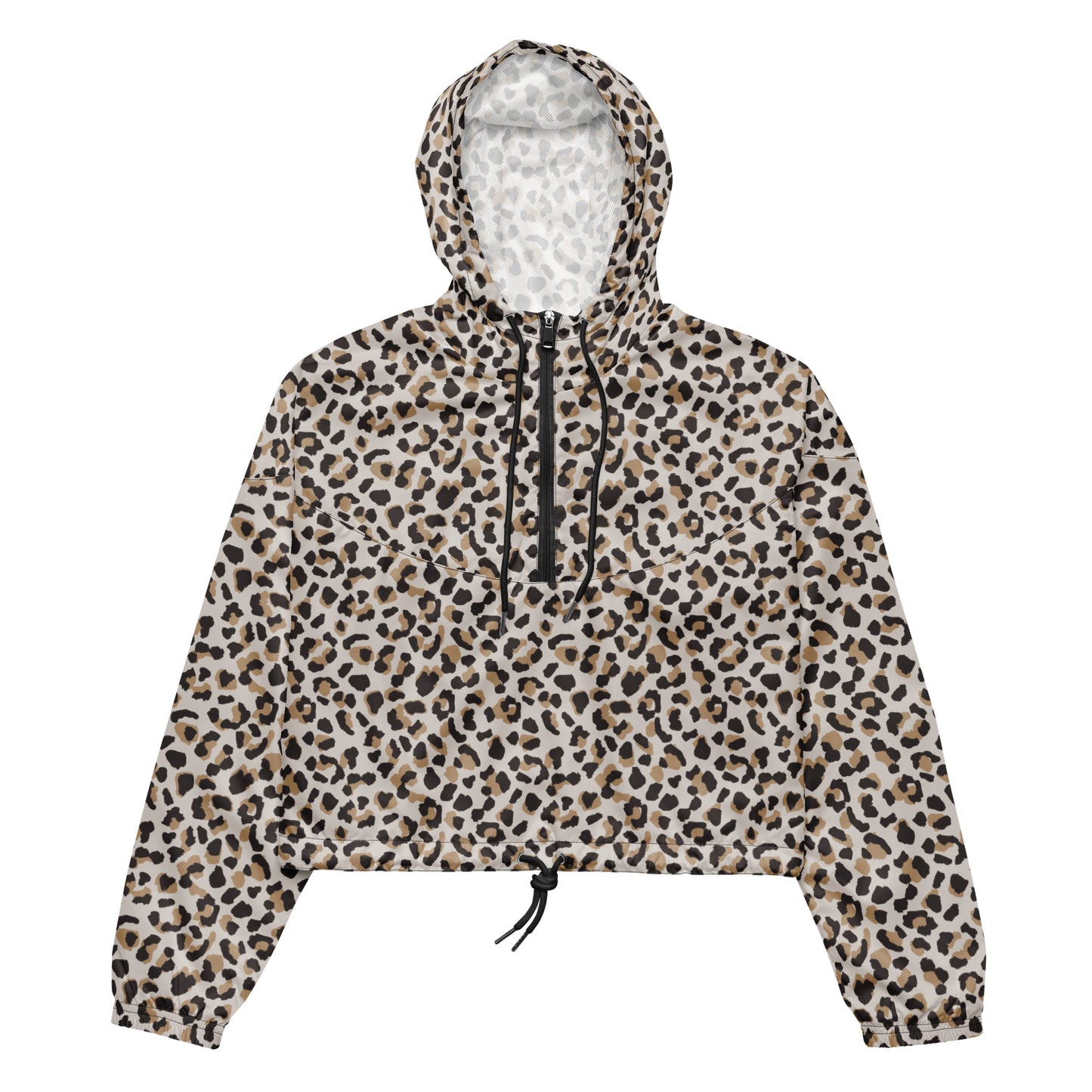 Cortavientos crop para mujer Classic Leopard