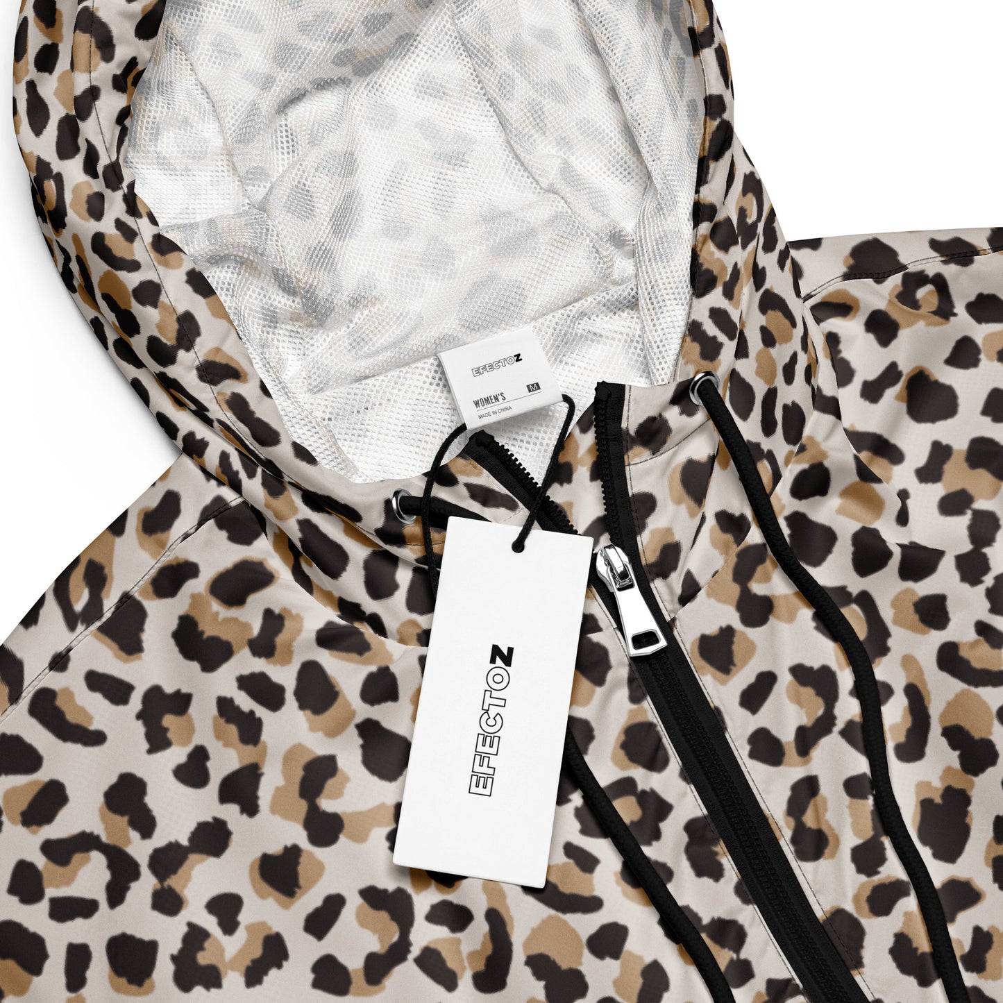 Cortavientos crop para mujer Classic Leopard