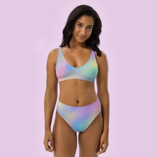 Bikini reciclado talle alto all over Summer Colors