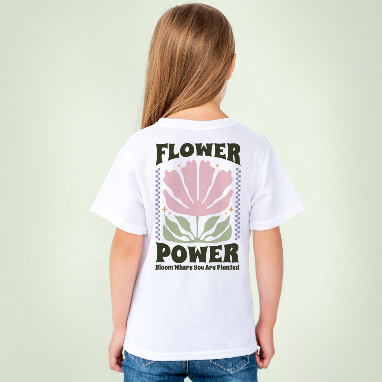 Camiseta algodón orgánico niña Flower Power