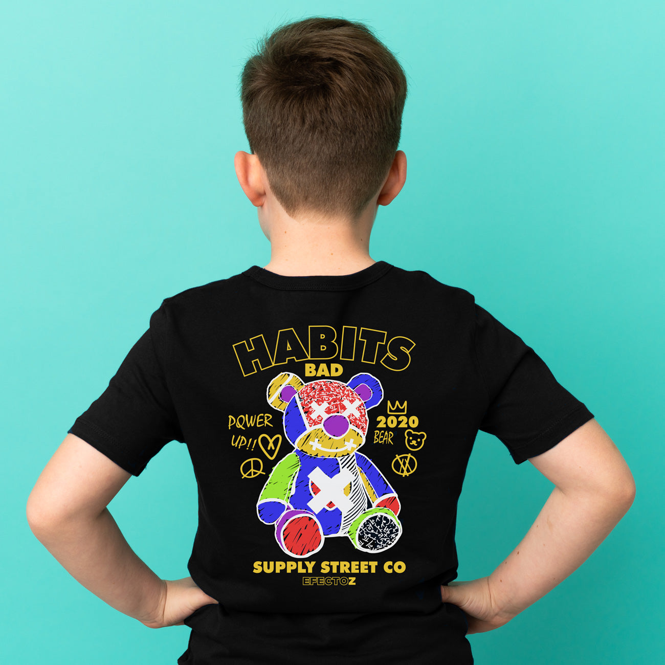 Camiseta algodón orgánico niño Bad Habits