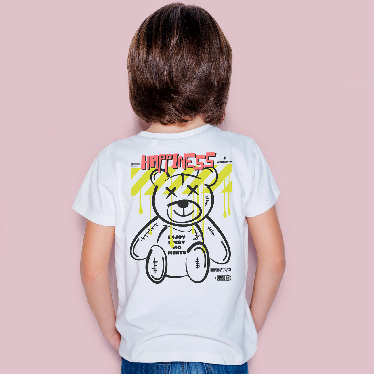 Camiseta algodón orgánico niño Happiness