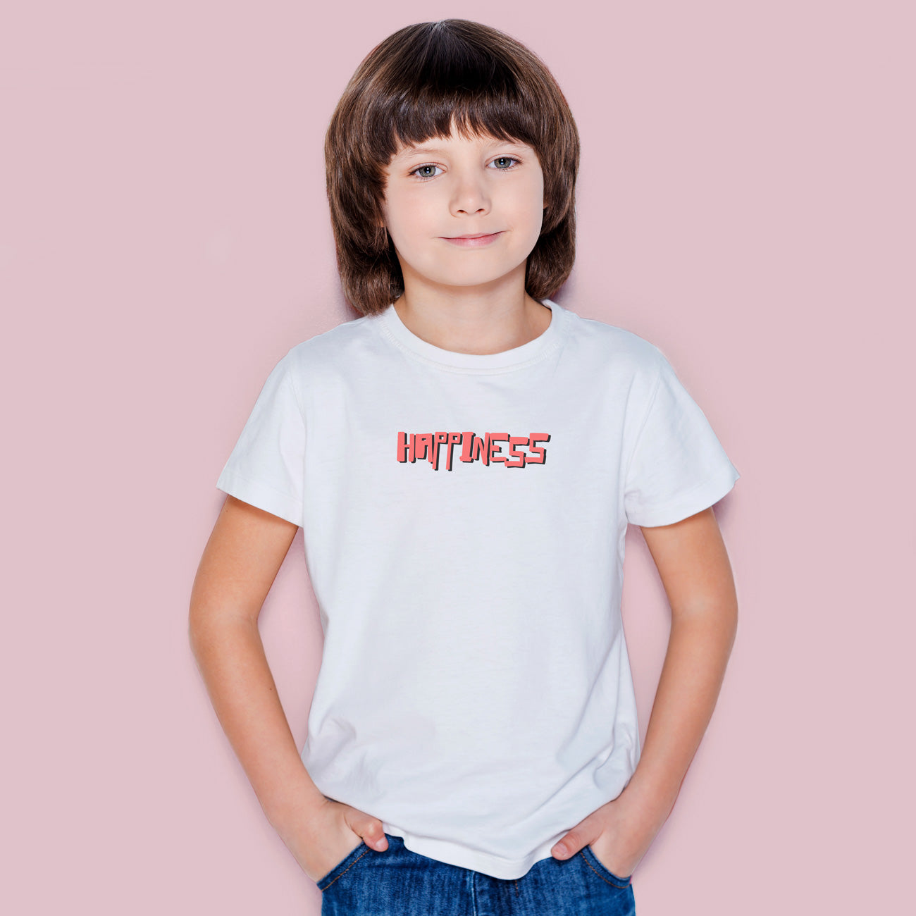Camiseta algodón orgánico niño Happiness