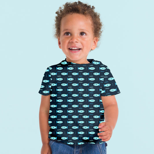 Camiseta manga corta niño happy fish