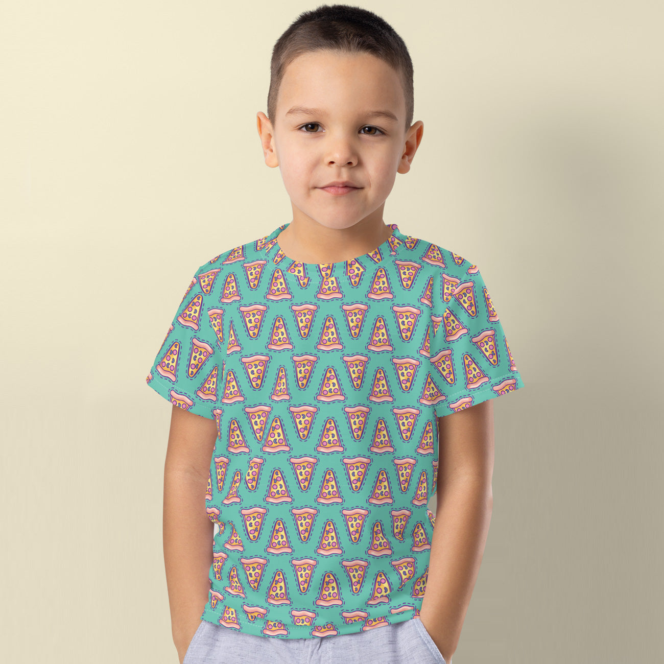 Camiseta camiseta corta niño Pizza Party