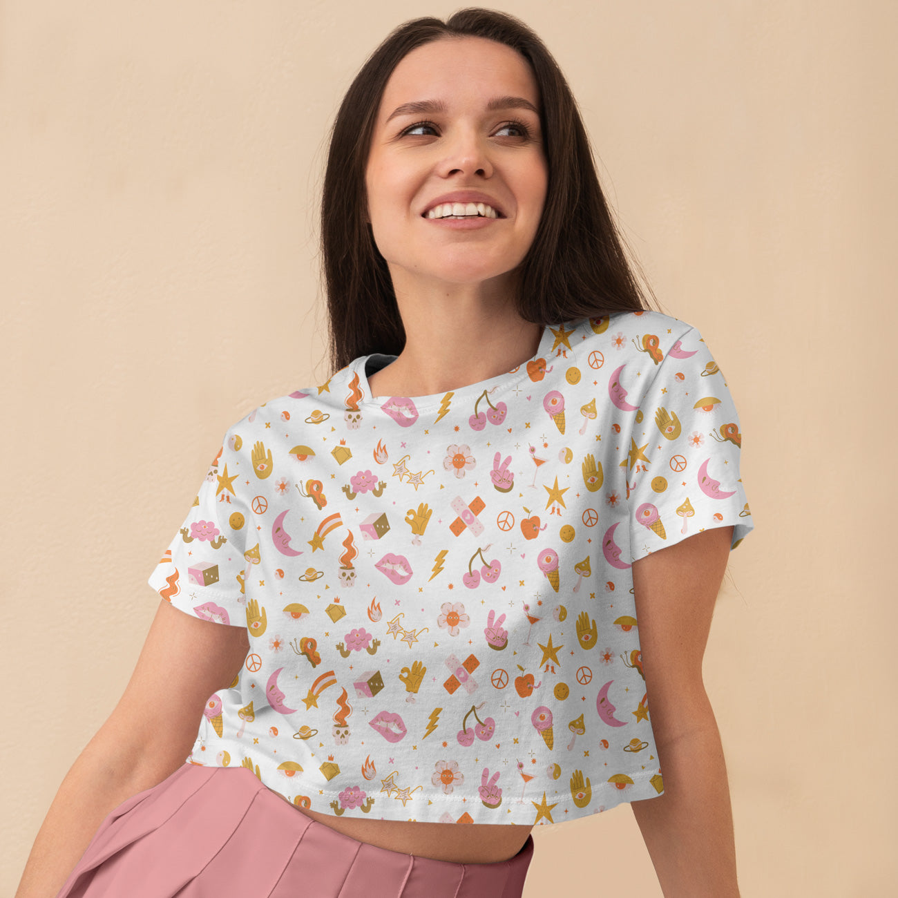 Camiseta corta all over Retro