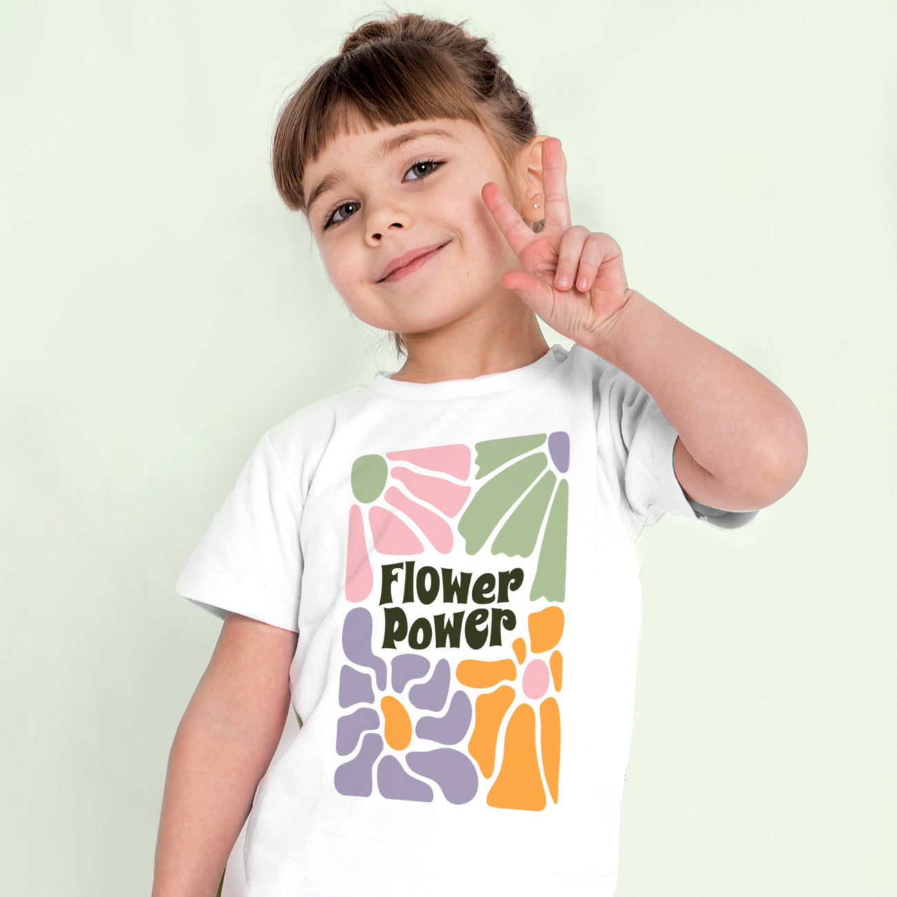 Camiseta de manga corta para niña Flower Power