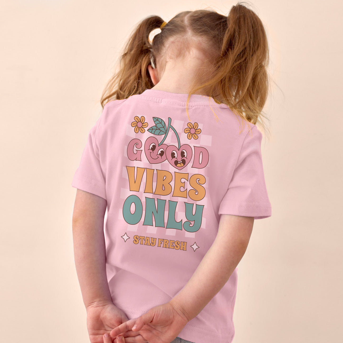 Camiseta de manga corta para niña Good Vibes Only