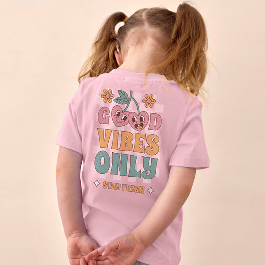 Camiseta de manga corta para niña Good Vibes Only