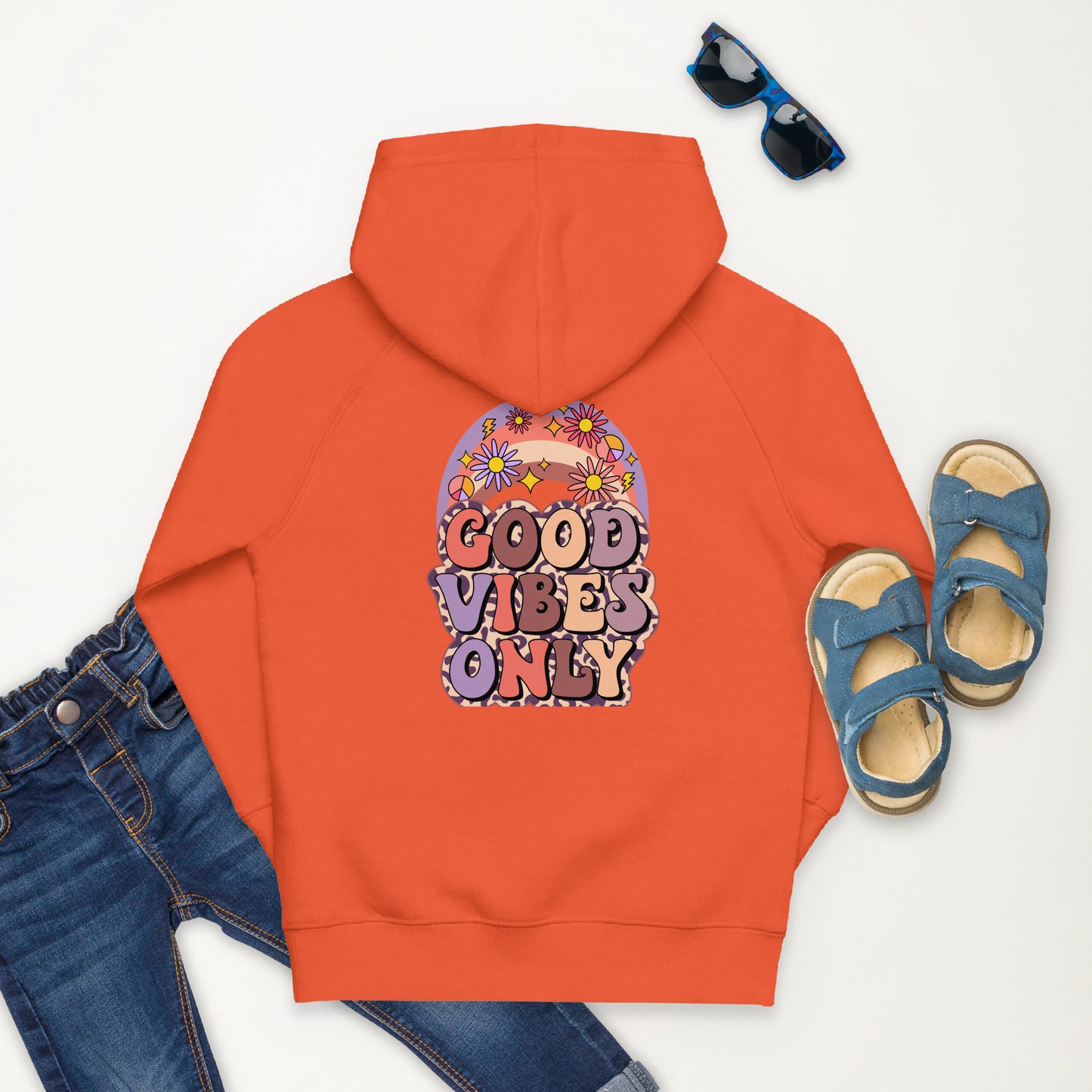 Sudadera con capucha eco niña Good Vibes Only