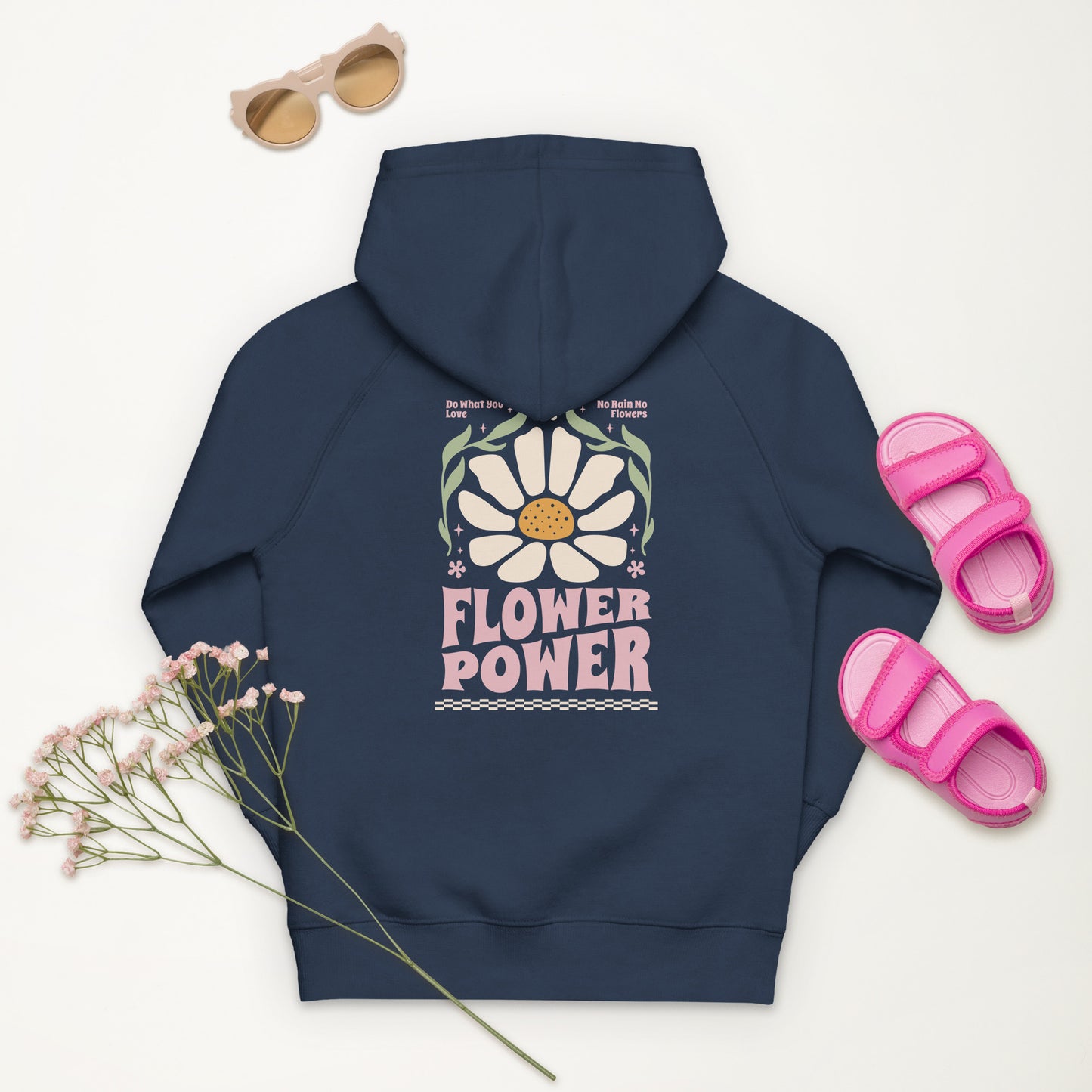 Sudadera con capucha eco niña Flower Power