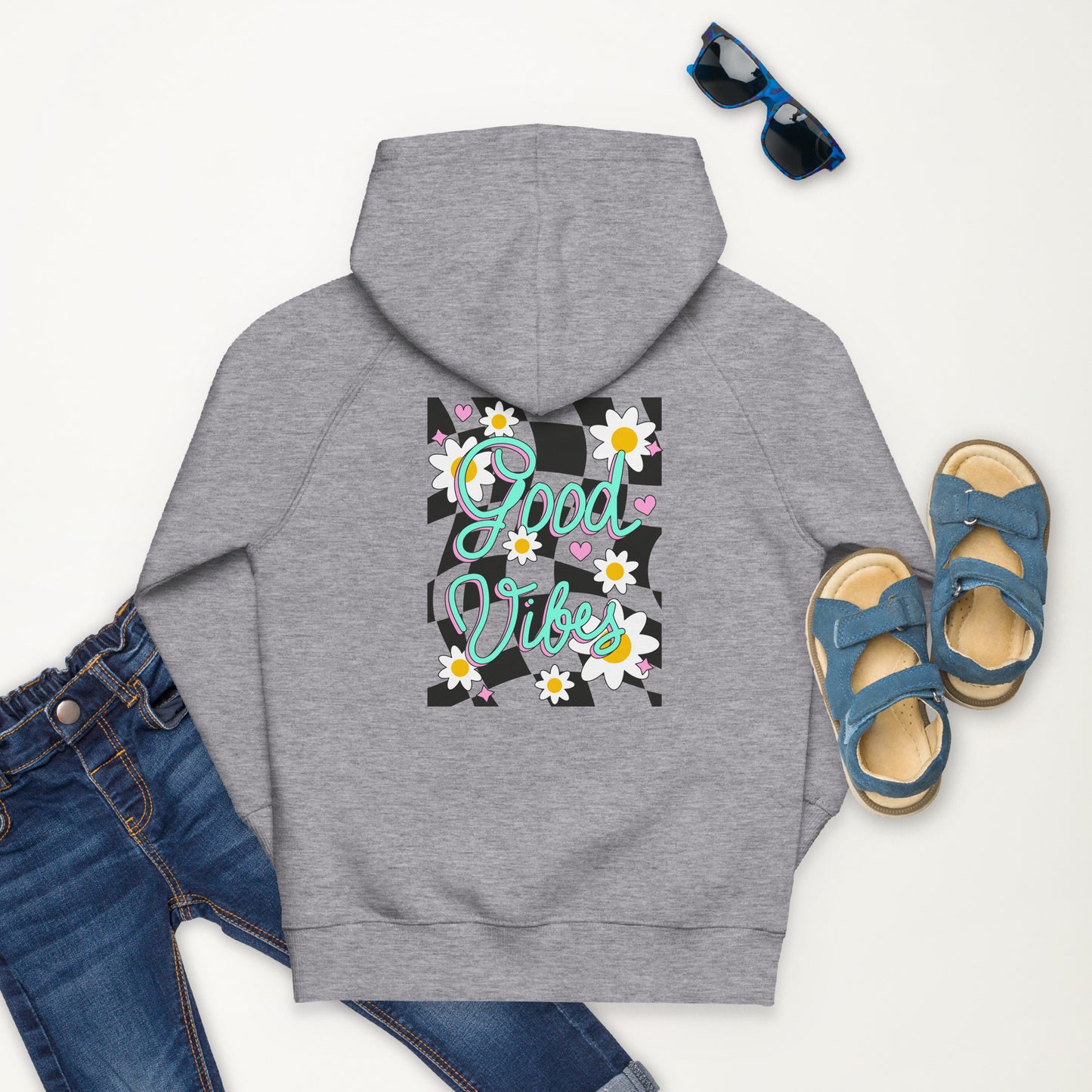 Sudadera con capucha eco niña Good Vibes