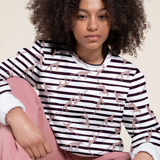 Sudadera estampada Leopard Lines