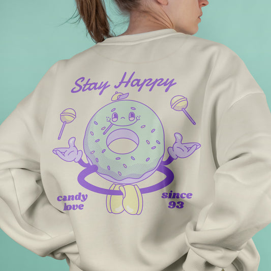 Sudadera gruesa Stay Happy