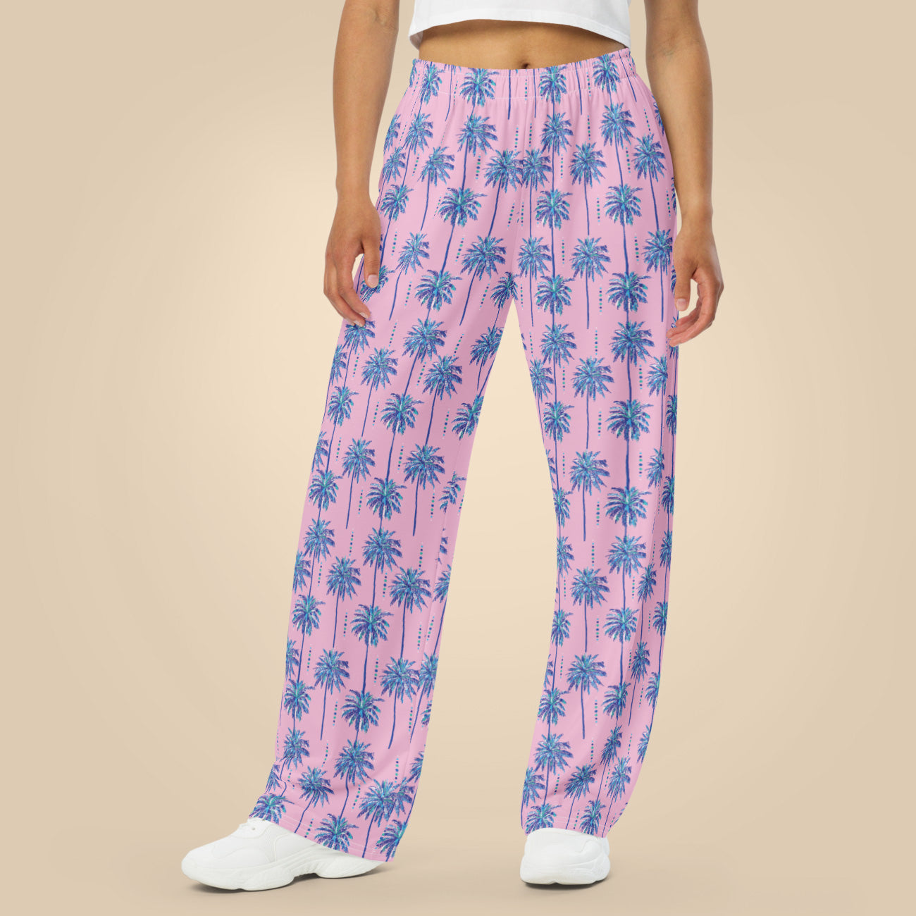 Pantalón ancho Pink Palms