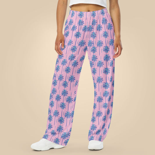 Pantalón ancho Pink Palms