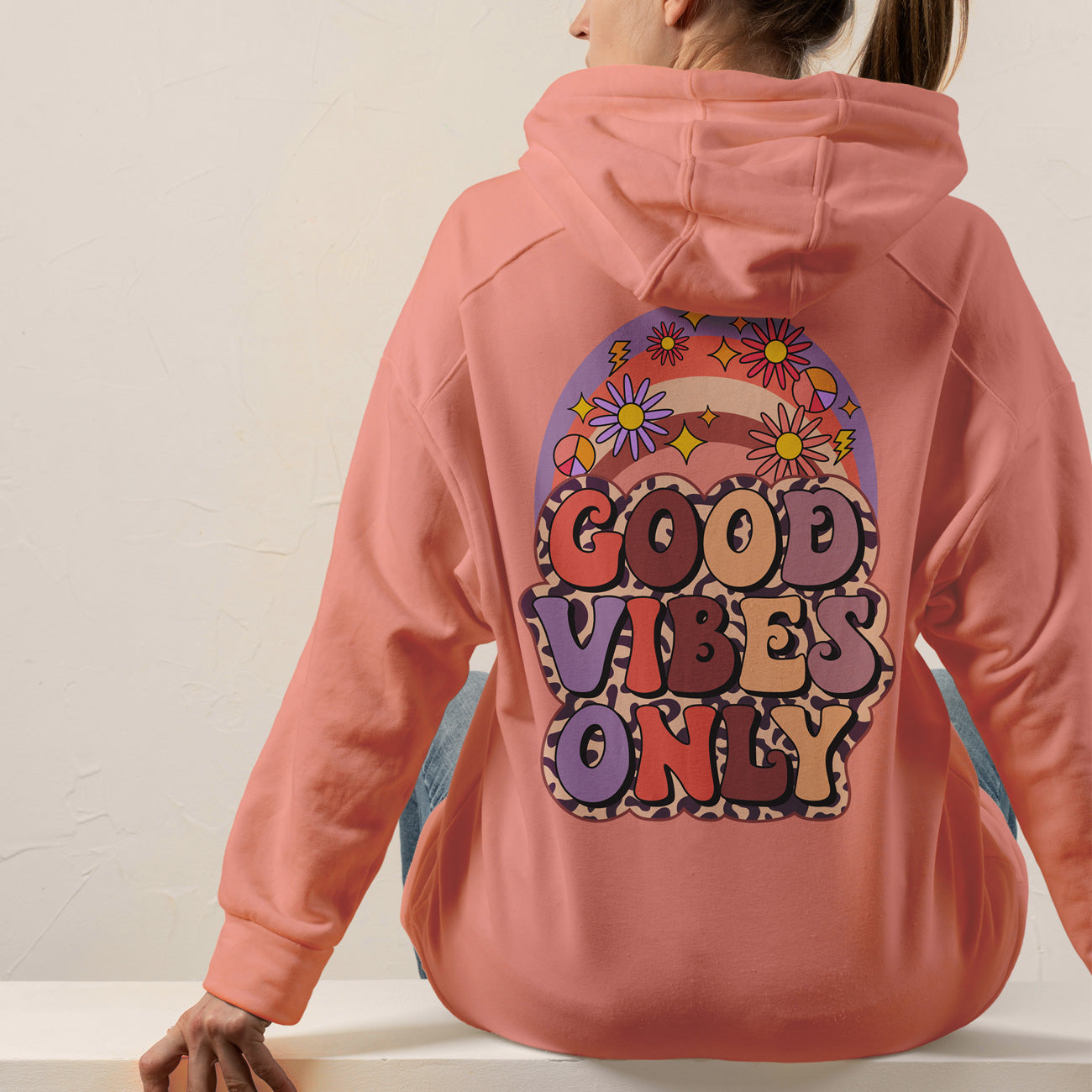Sudadera con capucha Good Vibes Only