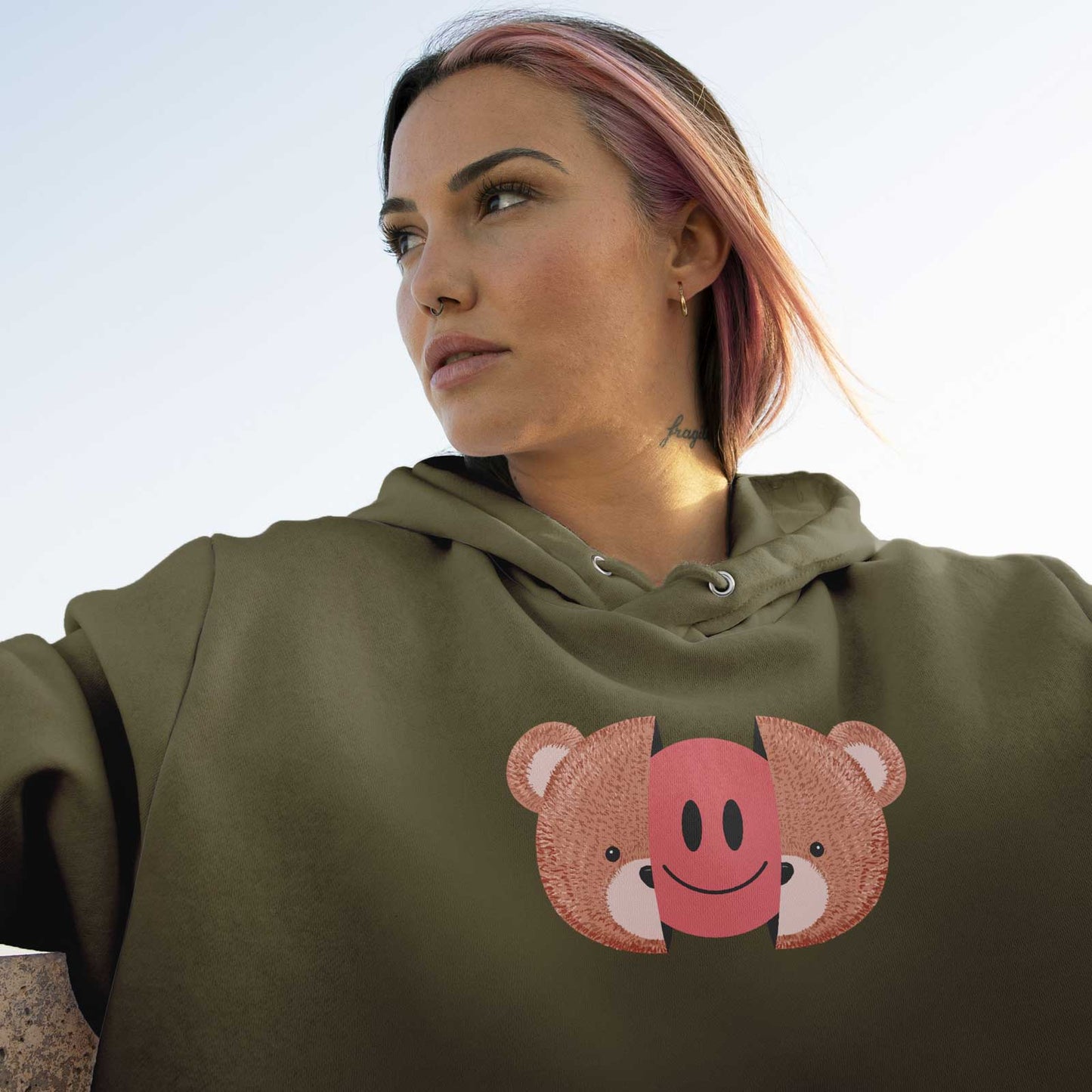 Sudadera con capucha Bear Face