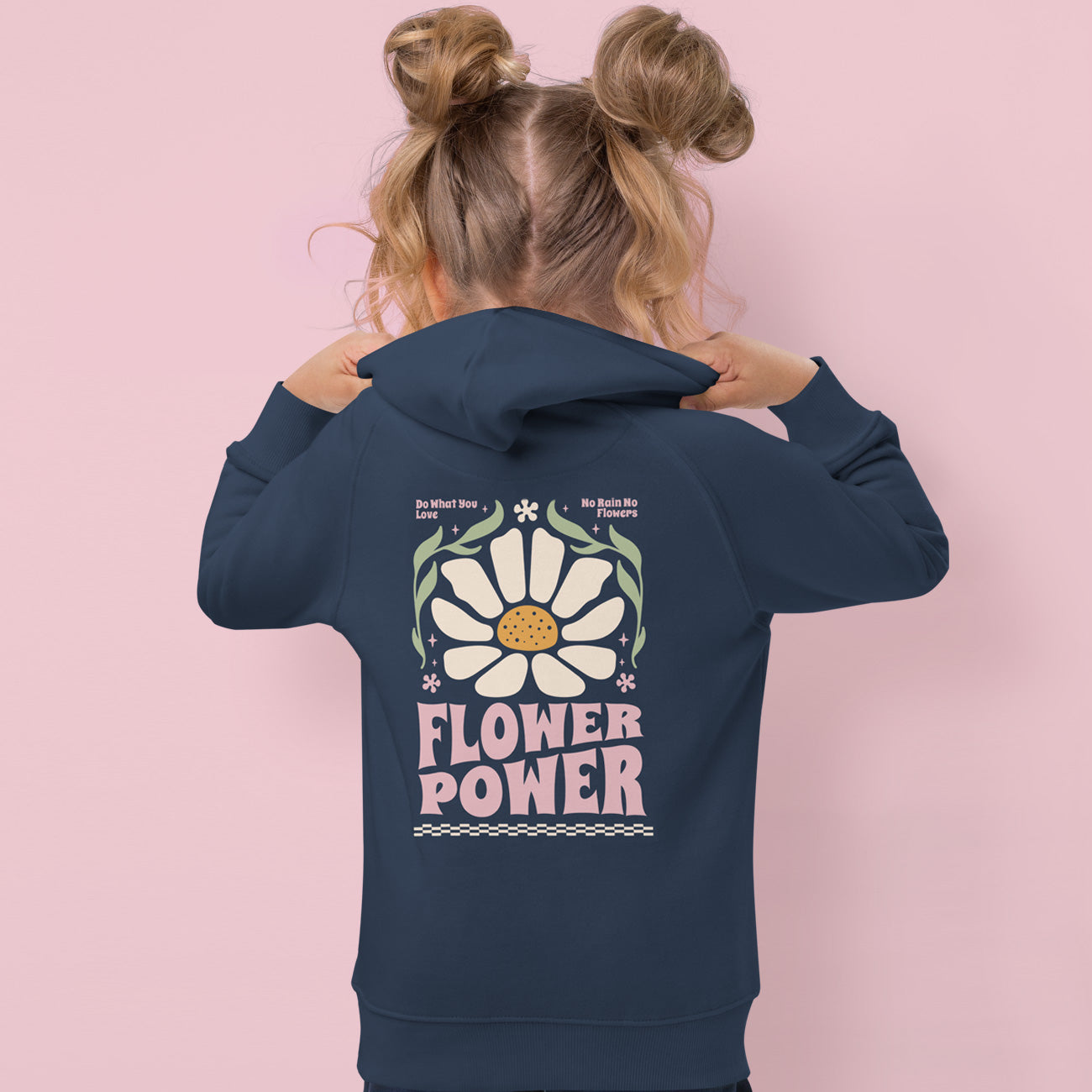 Sudadera con capucha eco niña Flower Power
