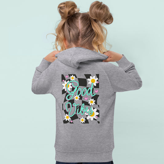 Sudadera con capucha eco niña Good Vibes