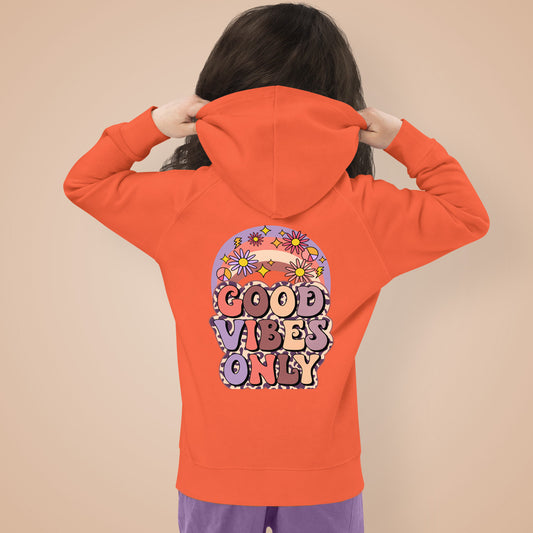Sudadera con capucha eco niña Good Vibes Only