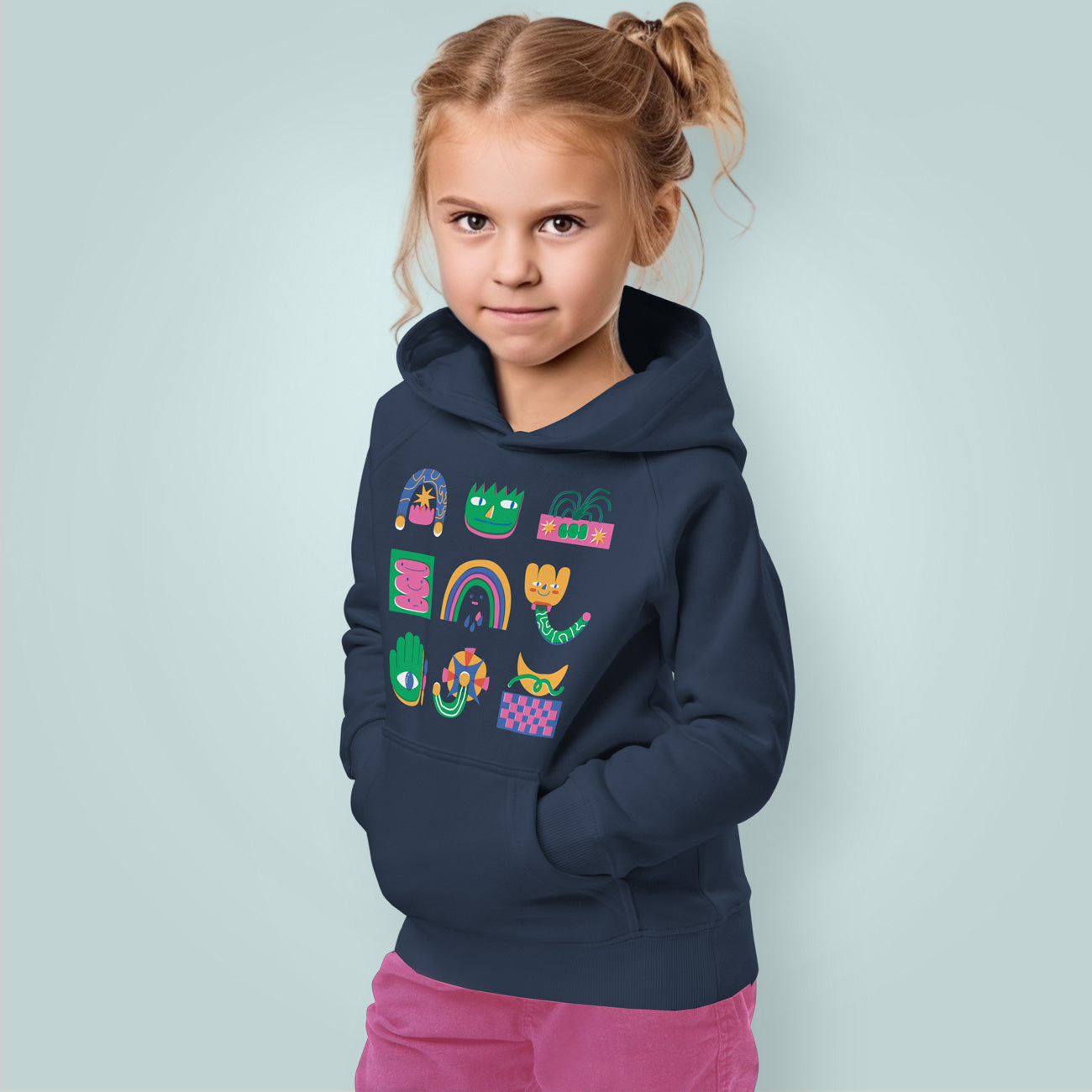 Sudadera con capucha eco niña Groovy Abstract