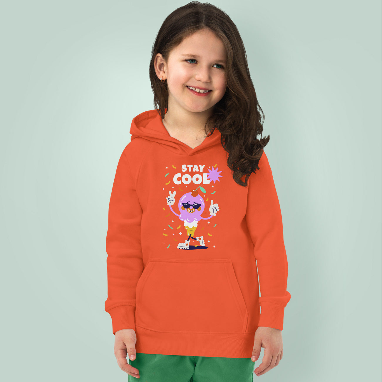 Sudadera con capucha eco niña Stay Cool